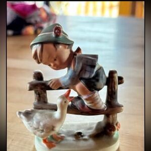 ‘48 RARE Goebel Hummel Western Germany Goose Boy “Barnyard Hero”